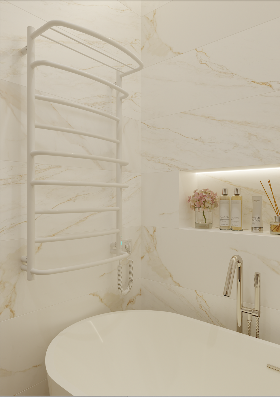 Kaskada z półką 9 White - My Store #top